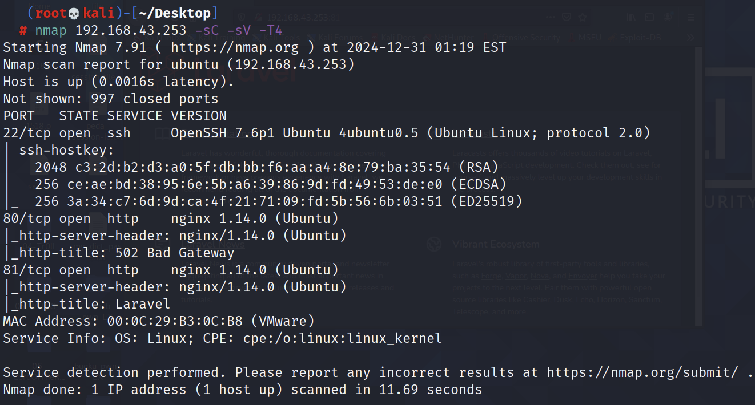 nmap 192.168.43.253 -sC -sV -T4