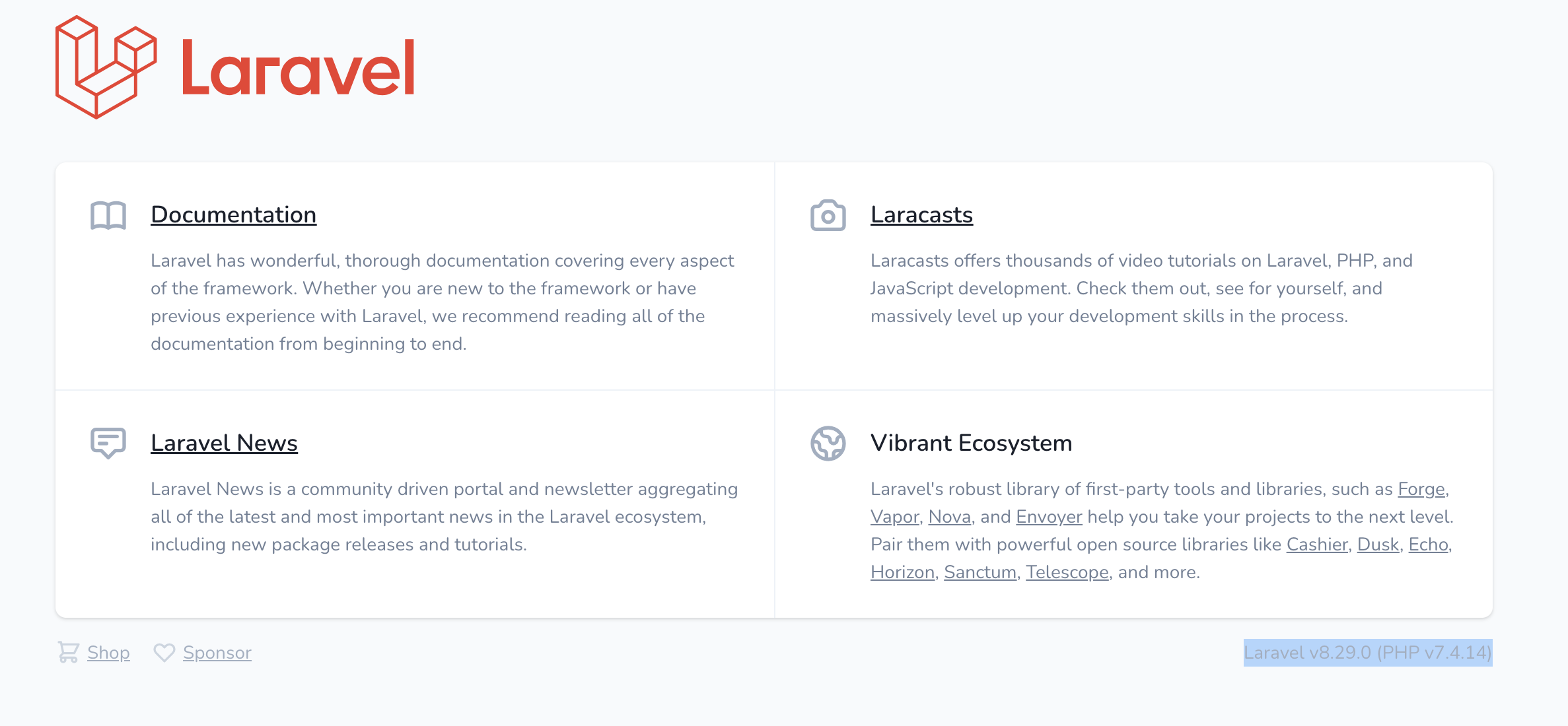 访问81端口首页获取Laravel版本信息